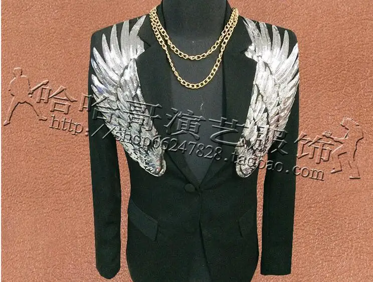 S-XXXL! Новые мужские костюмы с блестками куртки для ночных клубов