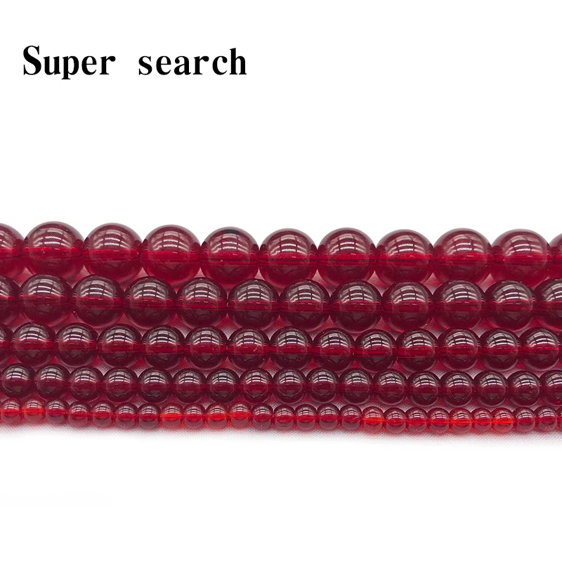 Гладкие гранатовые темно красные стеклянные бусины незакрепленные 15 дюймов нить