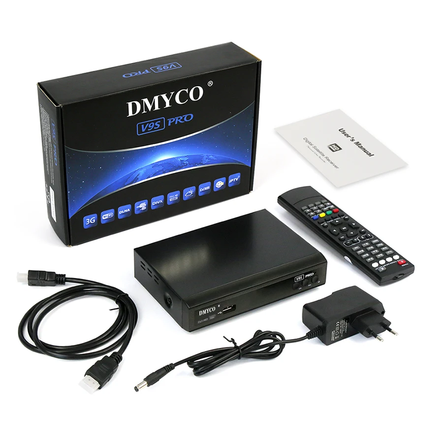 Original Satellite TV Receiver Decoder Full HD DVB-S2 Support 7 Cable Europe Spain Poland Powervu PVR YouTube Receptor +USB WIFI |