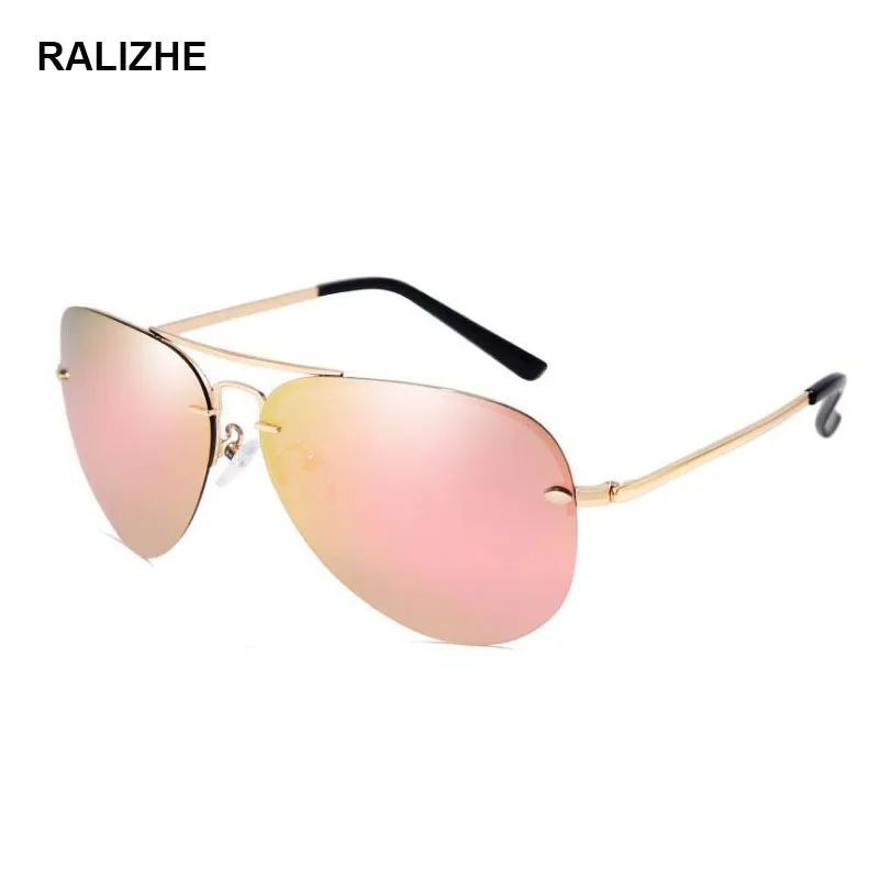 Солнцезащитные очки авиаторы без оправы с поляризационными стеклами|Мужские