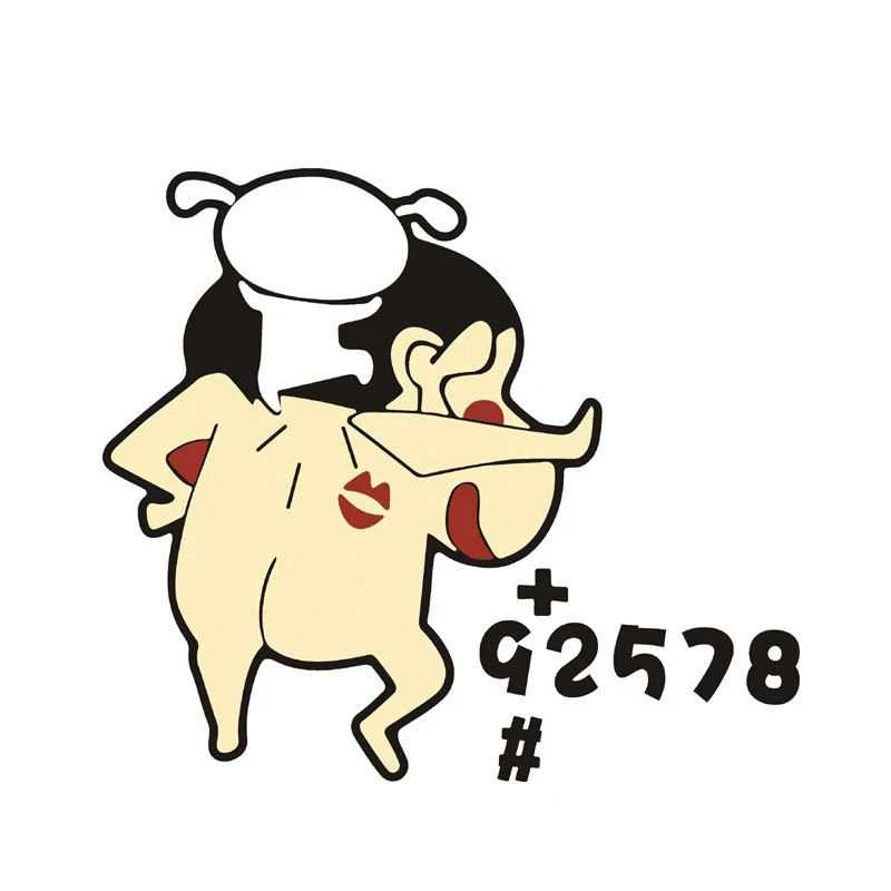 1 шт. наклейки для автомобиля 11*11 см милый карандаш син тян дети аниме мультфильм