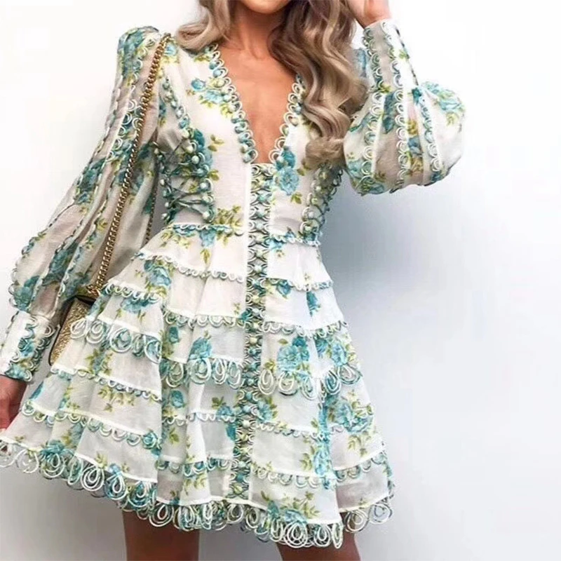 Вечернее платье vestidos Verano 2019 Новое сексуальное с v образным вырезом и пышным