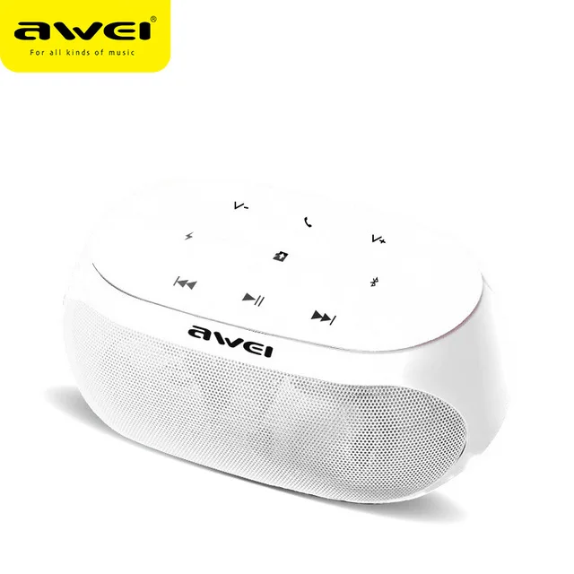 White DRXENN Awei Y200 Bluetooth Speaker Portable Wireless Soundbar Mini Music Boombox For Computer Phone Support Bluetooth TF USB - Цвет: White