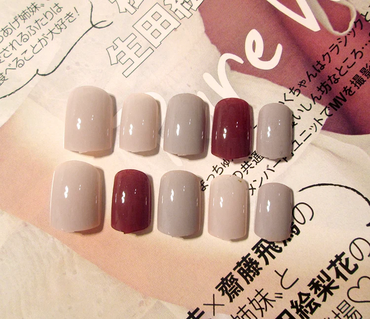 24 шт. изделия для дизайна ногтей цветные накладные ногти Короткие накладки (не