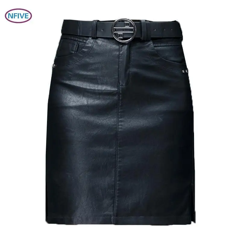 Женская облегающая юбка из ПУ кожи с высокой талией|Женские юбки| |