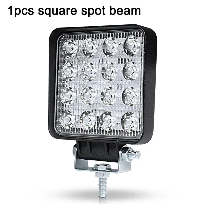 one pcs 48W spot 42 Вт 48 Вт 4 дюйма светодиодный светильник для внедорожника 4WD грузовик Трактор Лодка прицеп 4x4 ATV SUV 12 24V точечный прожектор 4,2 ''светодиодный светильник для вождения - Цвет: one pcs 48W spot
