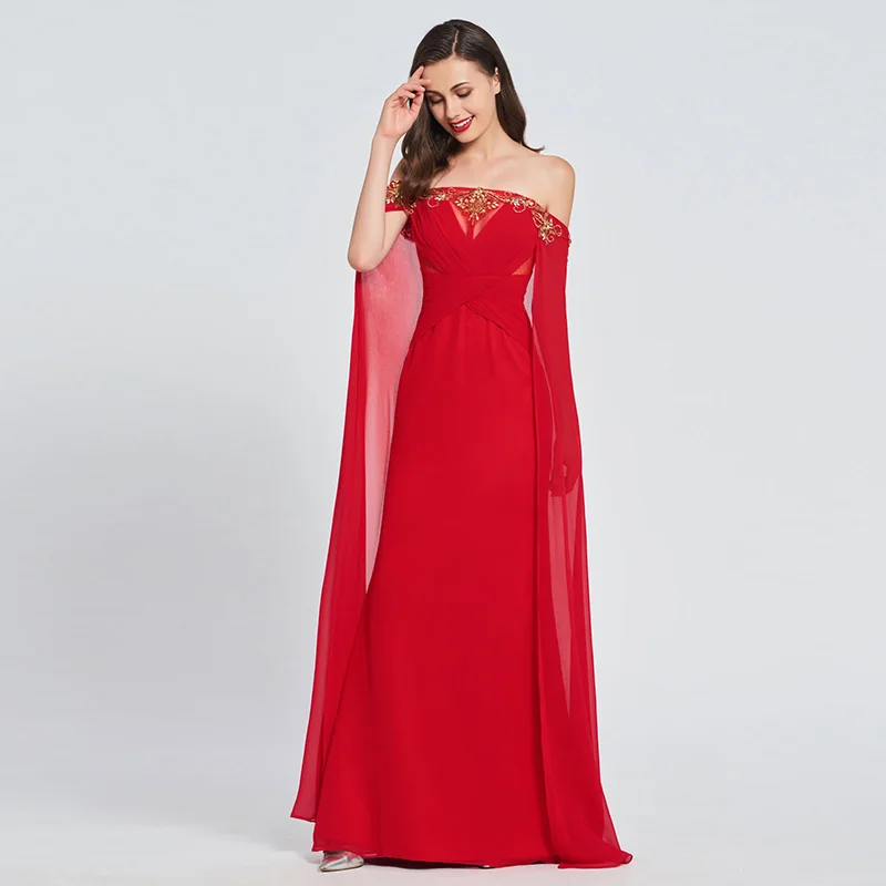 Tanpell бисерное платье для выпускного с открытыми плечами длиной до пола