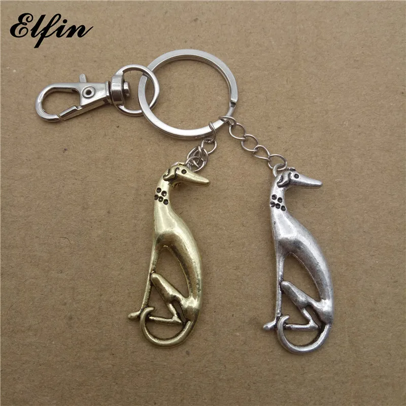 Elfin трендовые Грейхаунд брелки Модные животные Pet Мемориал ювелирные изделия