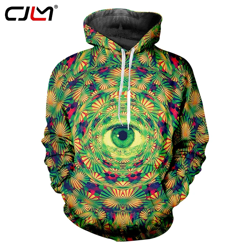 CJLM New Arrival Men Funny Hoodies Print Psychedelic Trippy Art 3d Hoodies Eye Sweatshirt Man Hiphop Sportswear Casual Hoody 6XL