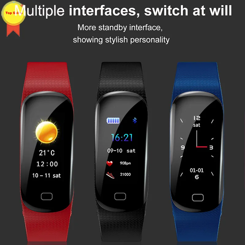 

new Smart Wristband best Fitness tracker Bracelet color Screen TFT Message reminder push Heart Rate activity monitor Smart band
