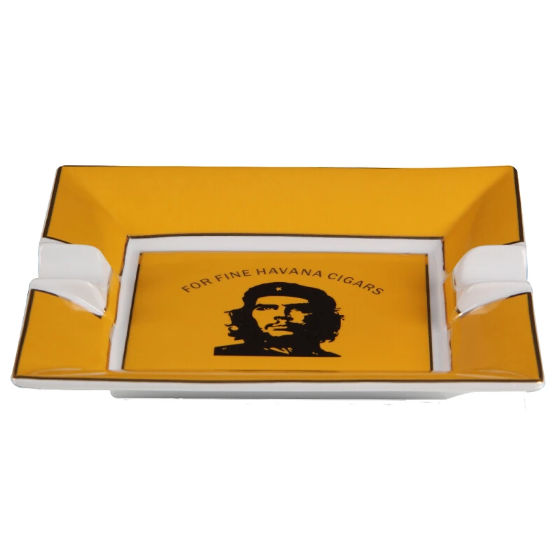 COHIBA керамическая пепельница с 2 отделениями для сигар, портретная картина, креативный дизайн, пепельница для курения, аксессуары для сигар asbak buiten - Цвет: 2 GROOVE