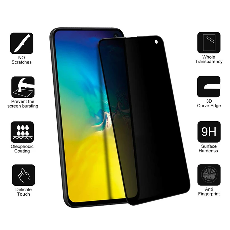 Антишпионское закаленное стекло для samsung S10E Защита экрана для Galaxy S10E Антибликовая Защитная пленка полное покрытие
