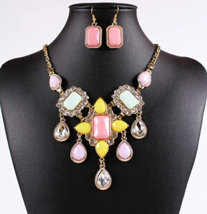 Fashion Brand Gold Plated Jewelry Sets 3 Colors High Quality Party Gifts Unique Design 2014 New Women Chirstmas Gift | Украшения и