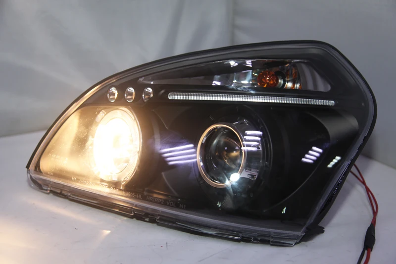 2004 2005 2006 2007 2008 год для hyundai Tucson светодиодный головной фонарь фары с дневными ходовыми огнями
