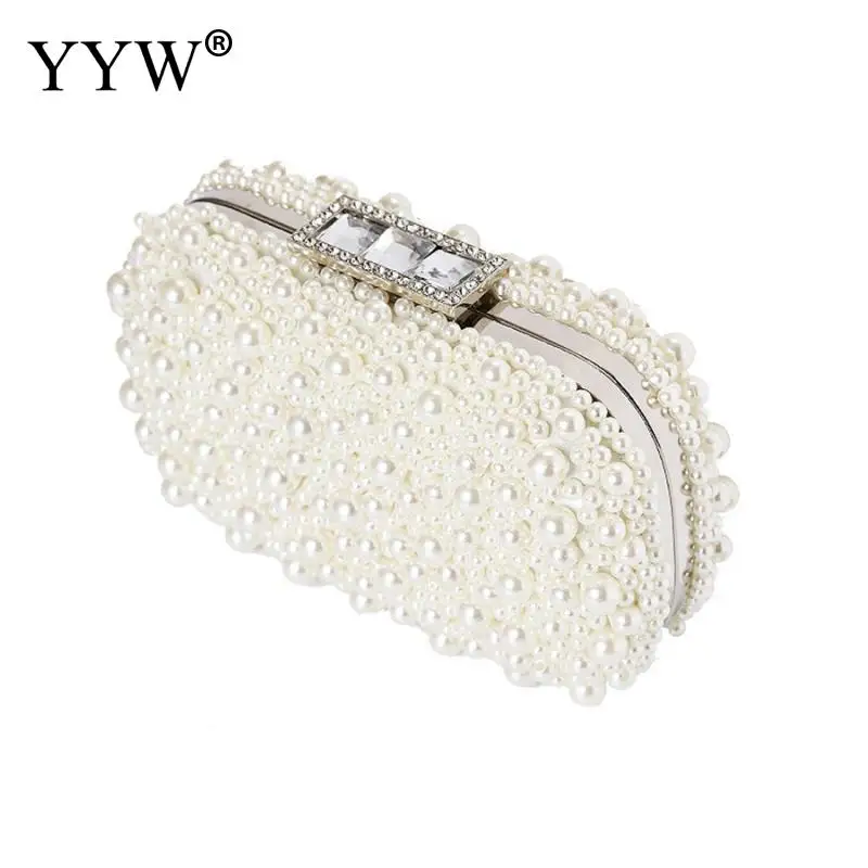 Модная Роскошная вечерняя сумка-клатч YYW с кристаллами и жемчугом женская