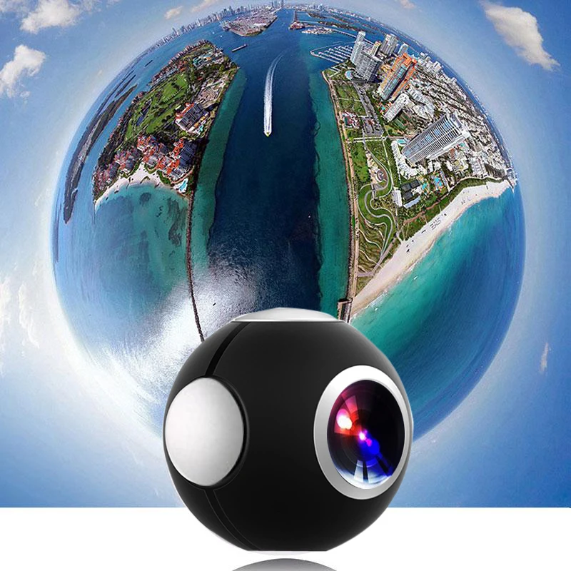 Podofo 360 камера панорамная мини камера 360 HD Широкий двойной объектив рыбий глаз VR видеокамера для Android Спорт Экшн камера TypeC