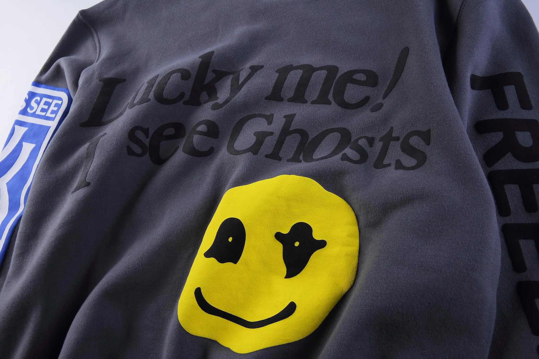 Kanye West/толстовки с капюшоном, улыбающееся лицо, Lucky Me KIDS SEE GHOSTS CFG, футболка на день рождения для мужчин и женщин, Рокки, толстовка с капюшоном, 1:1, высокое качество