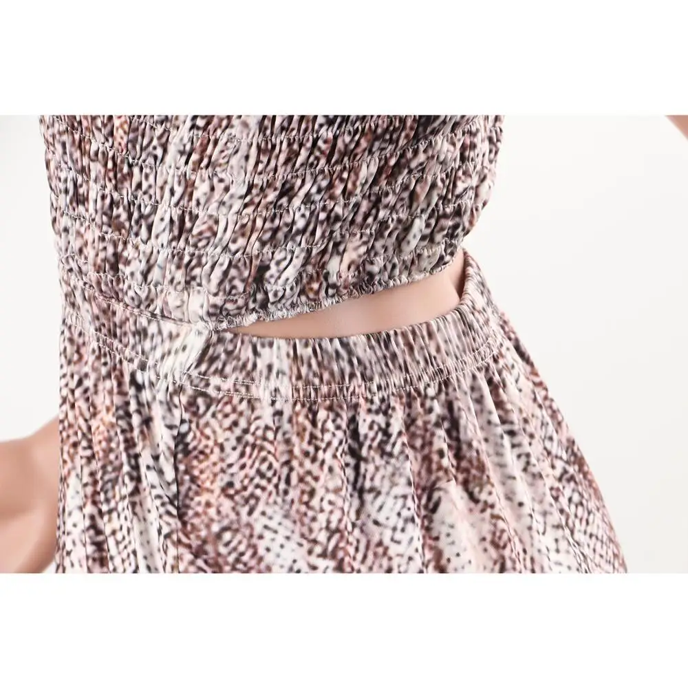 Сексуальное мини платье с леопардовым принтом женское повседневное Открытое без