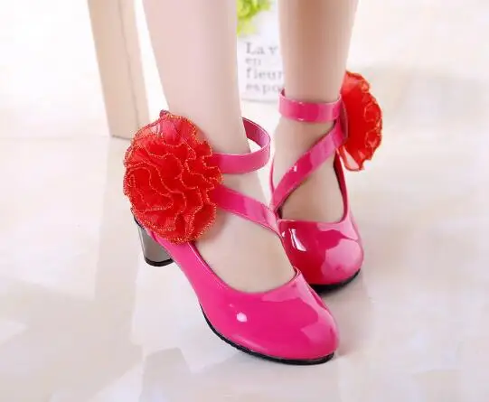 Для девочек на весну и осень Стильная детская обувь принцессы Модельные туфли из