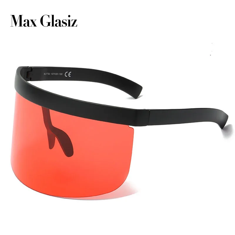 Max Glasiz большие модные уникальные солнцезащитные очки большая оправа без оправы