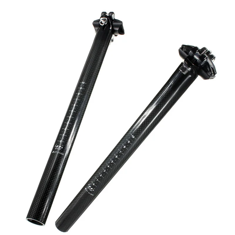 Mountain Bike Seatpost Carbon Fiber Cycling Parts MTB Road Seat Post 25.4/27.2/30.8/31.6x350/400MM Seat Tube Bicycle Accessories