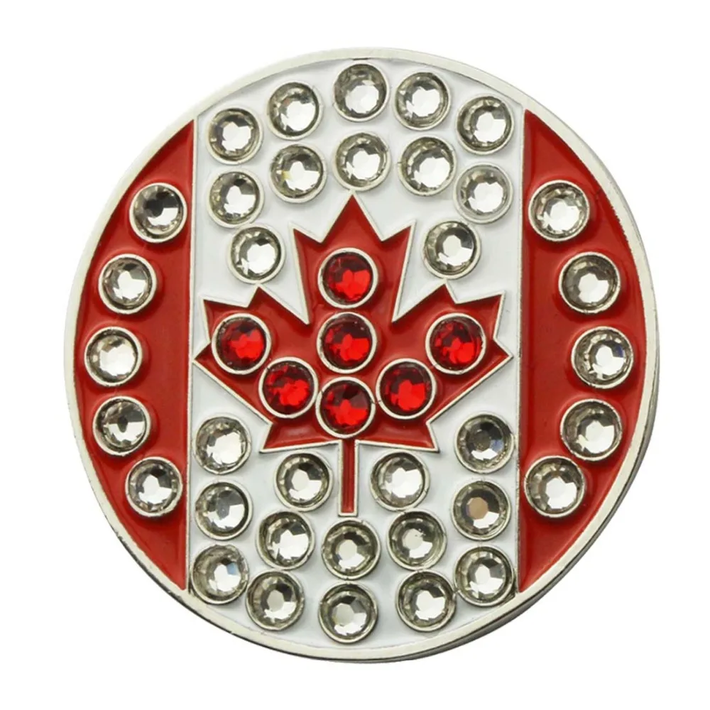 Набор зажимов для шляпы PINMEI 1 шт. комплект с рельефными канадскими флагами|golf ball