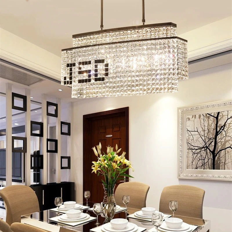 BOCHSBC Креативный дизайн DIY черный логотип подвесные светильники Прямоугольник K9