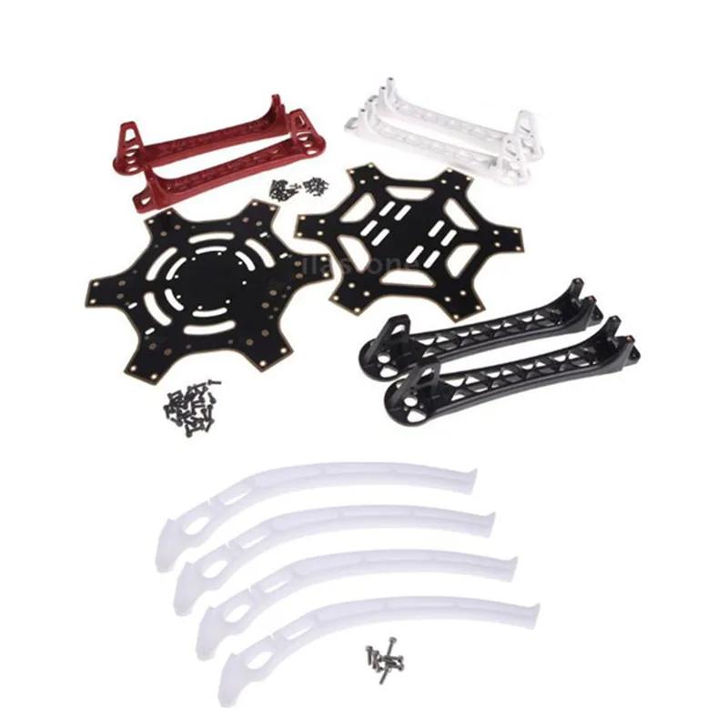 DIY F550 Hexa-Rotor Air Flame 550mm 6 Aixs Frame Kit w / Universal Simple Landing Skid Gear For RC Multicopter Motor ESC Part | Игрушки и