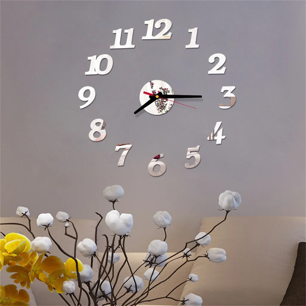 Фото 3d креативные цифровые настенные часы Romae с современным дизайном сделай сам на