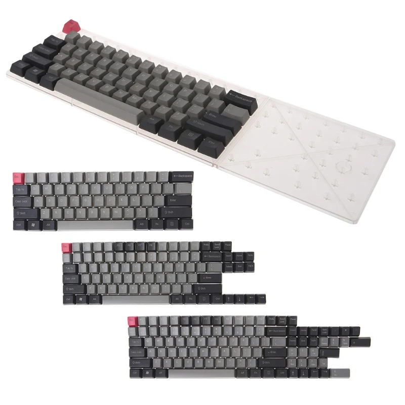 Черно серые смешанные толстые колпачки для ключей Dolch PBT 104/87/61 OEM профильные