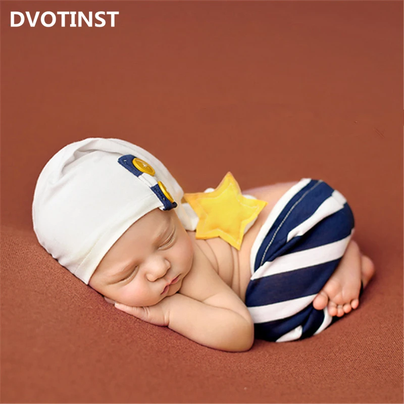 Dvotinst новорожденных реквизит для фотосъемки вязания крючком одежда наряды+ шляпа комплект из 2 предметов Fotografia костюм студия фотосессии реквизит