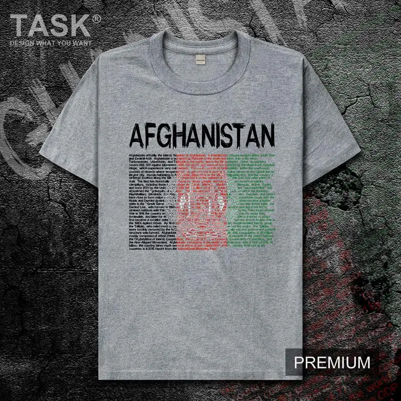Afghan AFG Мужская футболка Новые Топы футболка с коротким рукавом Одежда Толстовка национальная команда страна Летняя мода Новинка - Цвет: 021-Gray