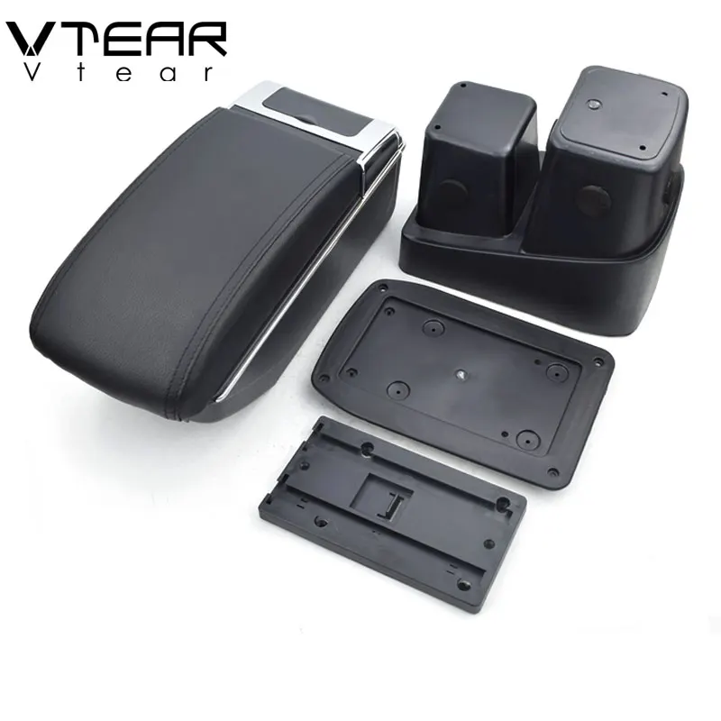 Vtear для Honda WRV автомобильный подлокотник кожаный подлокотник USB интерфейс коробка для хранения автомобиля-Стайлинг центральная консоль внутренние части аксессуары подлокотник для авто