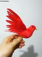 red feathers bird about 15x25cm spreading wings simulation bird hard model prophome garden decoration gift s1333