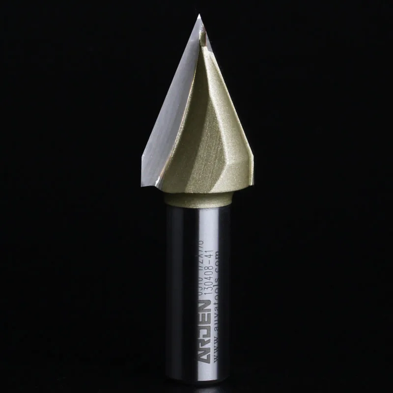 Деревообрабатывающий инструмент Карбид вольфрама "V" паз бит Arden фреза-1/4*1/2-1/" хвостовик-Arden A0310014