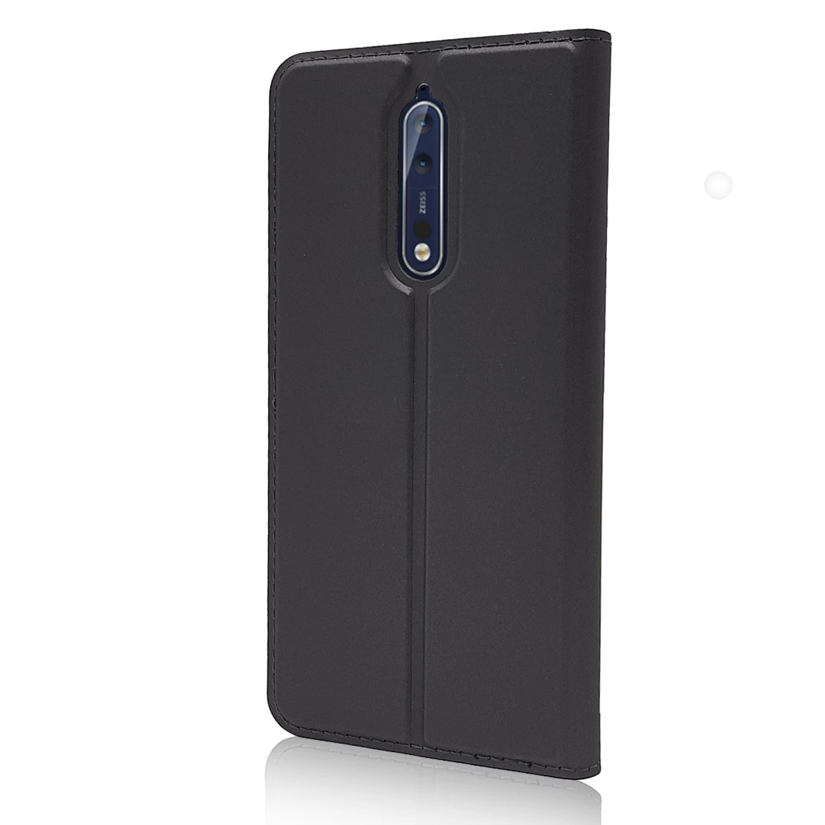 Кожаный флип-чехол для Nokia 8 чехол с кронштейном защищенный от падения клатч