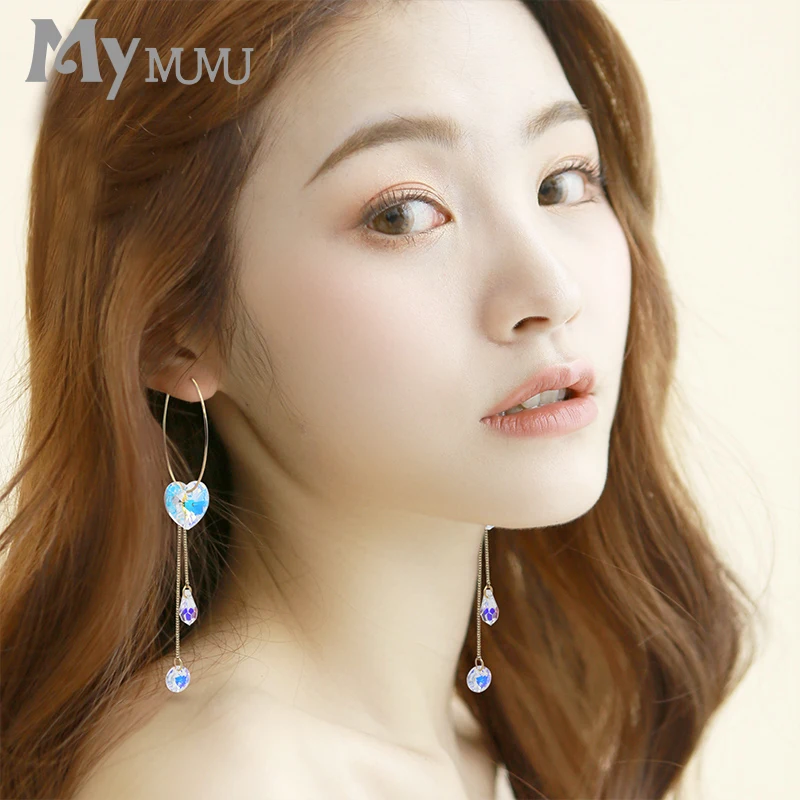 2019 fashion Love heart earrings Trendy Earrings Circle Loop for Women | Украшения и аксессуары