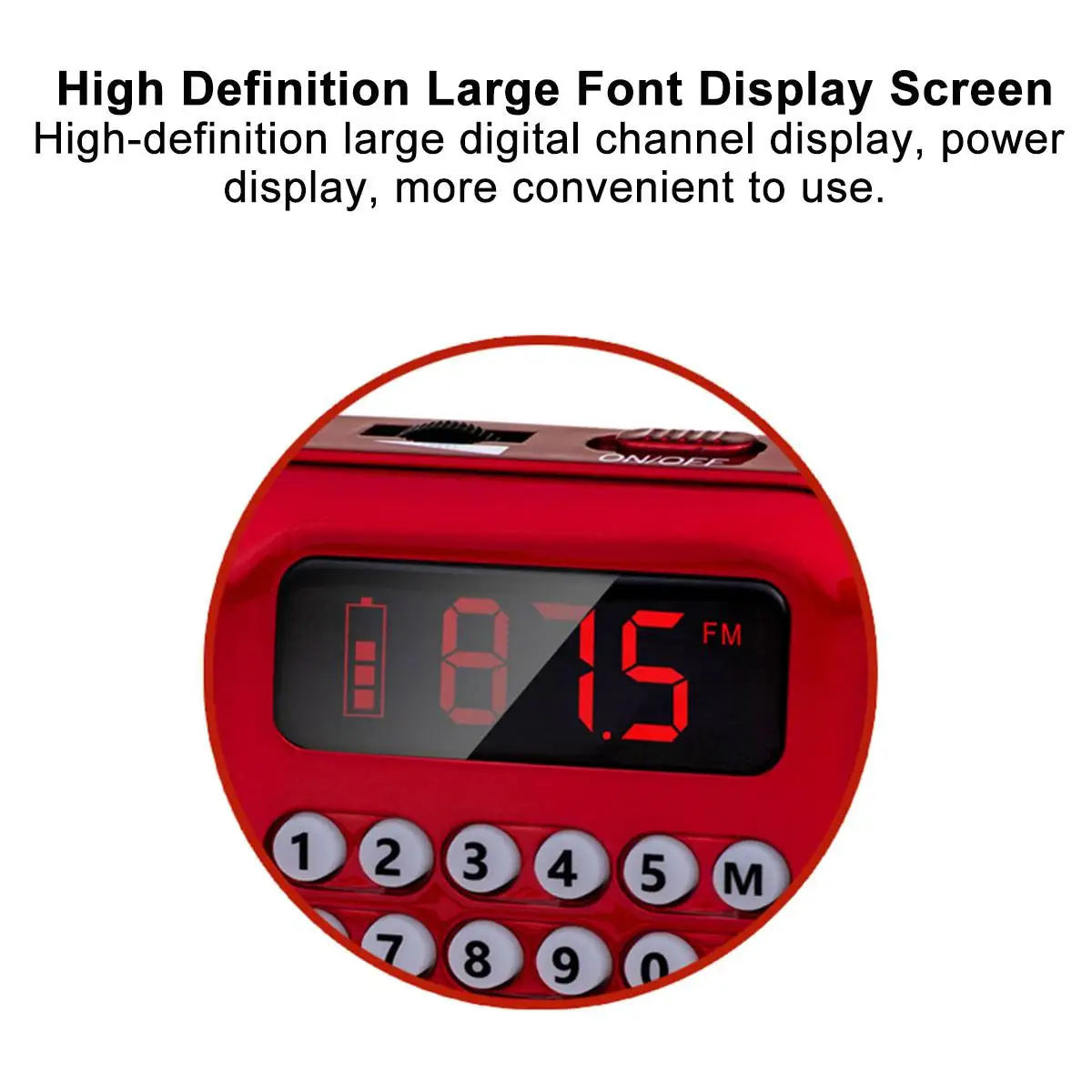 Портативный радио портативный цифровой FM USB TF MP3-плеер динамик светодиодный свет DC 5 в FM радио TF карта USB дополнительный громкоговоритель аудио плеер