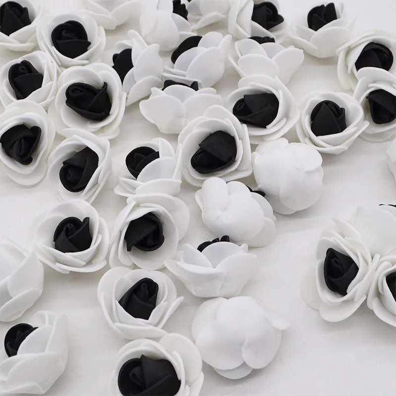50 шт. 3 см искусственные цветы из пенопласта розы аксессуары для скрапбукинга