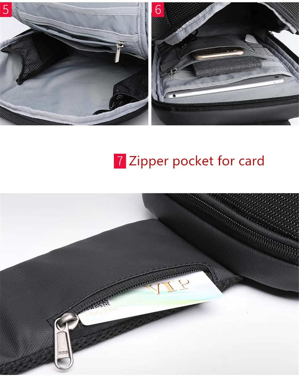 XINCADA груди мешок слинг пакет Для мужчин водонепроницаемые Anti Theft Сумка Crossbody сумка зарядка через usb Мода черный и синий