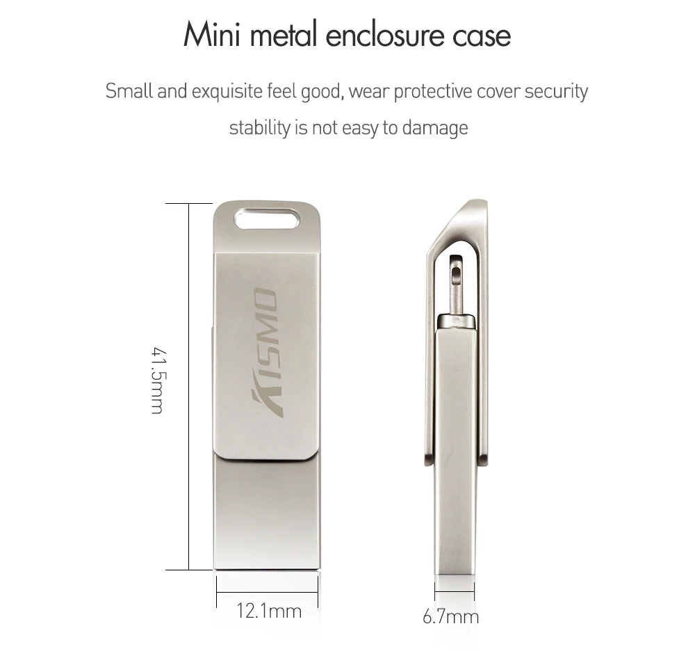 2 в 1 OTG металлические USB флеш-накопители 32 ГБ для iphone 6s 7 8 Plus Флешка 16 Гб 64 Гб карта памяти полная емкость I флэш-диск для IOS