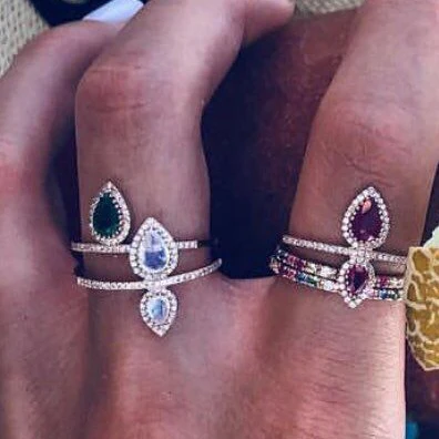 Роскошное желтое большое хрустальное кольцо принцессы для женщин серебряное