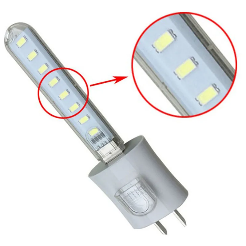 Мини лампа с USB SMD5730 3 светодиода книга светильник s Светодиодные лампы трубки