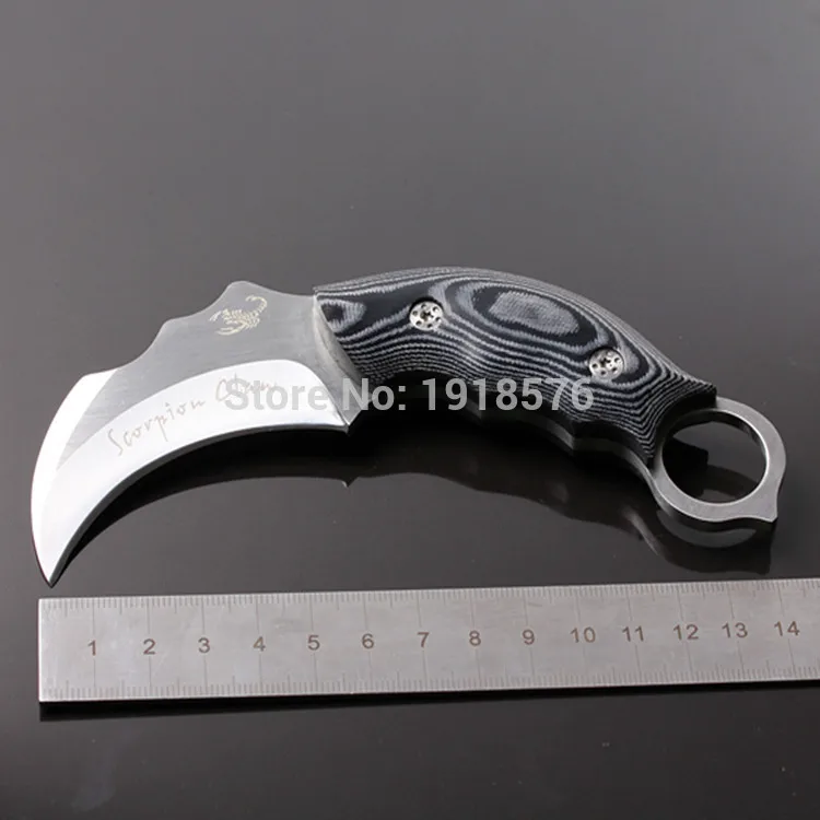Doxa Karambit Нержавеющая сталь AUS 8A 59HRC Скорпион коготь лезвие Hawk Охотничьи ножи
