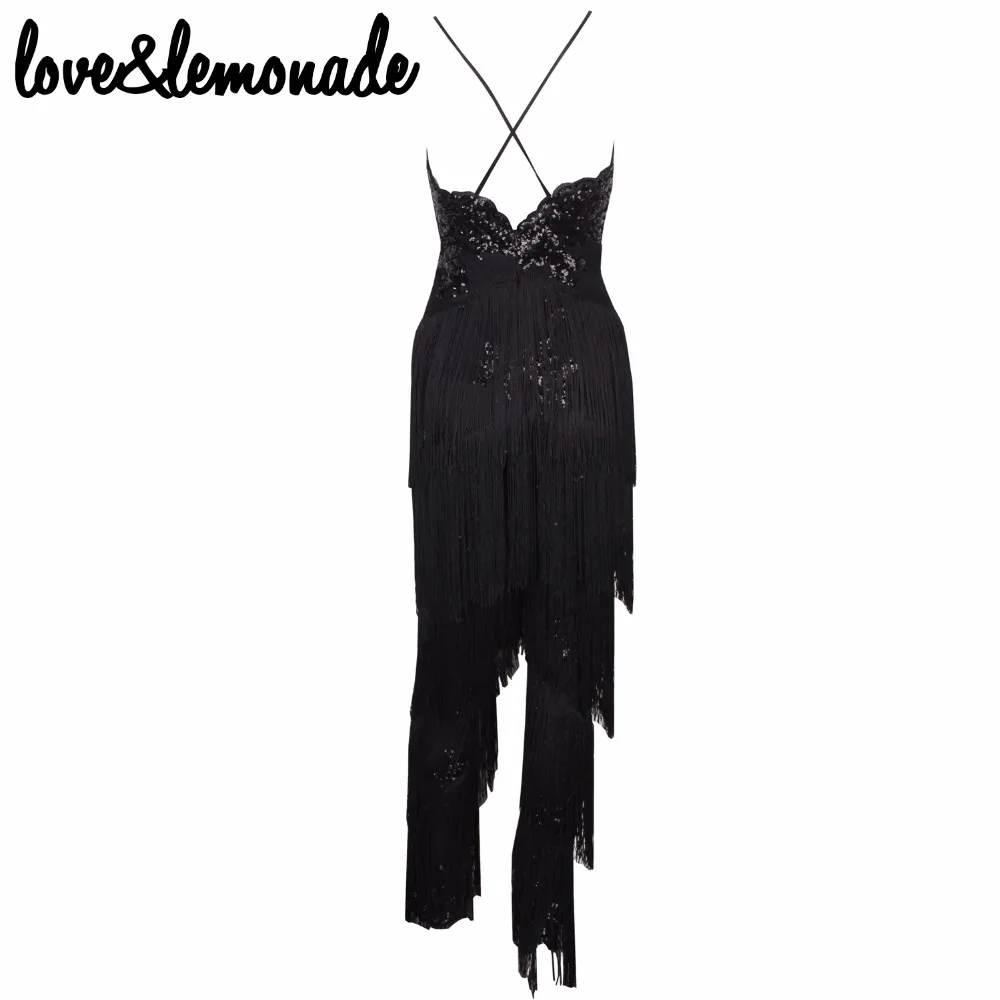 Любовь и лимонад. Блестки с v образным вырезом кисточками JumpsuitsTB 9899|love love|love