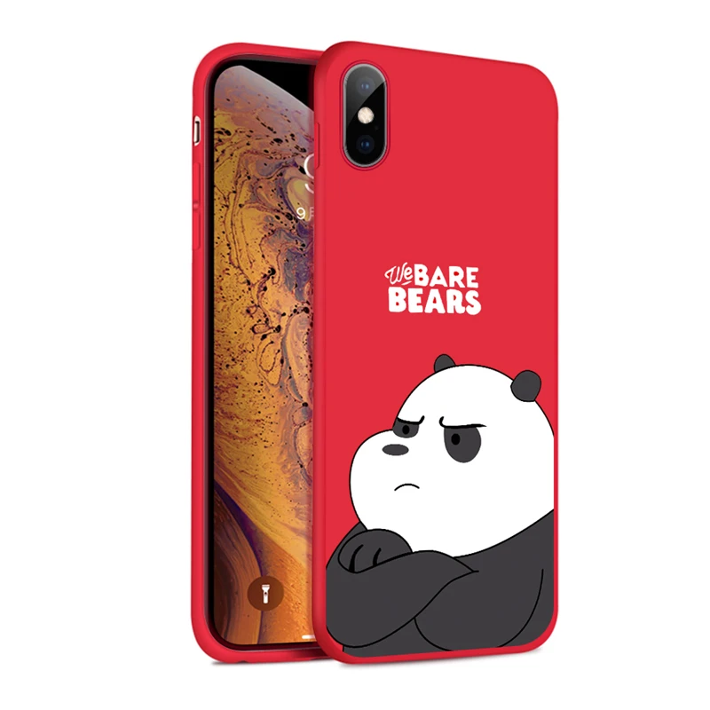 Чехол с мультяшным рисунком для iPhone XR XS Max 6 6S Plus, Мы Голые Медведи, забавный силиконовый мягкий чехол, ТПУ чехол для iPhone 7 8 Plus XS XR X
