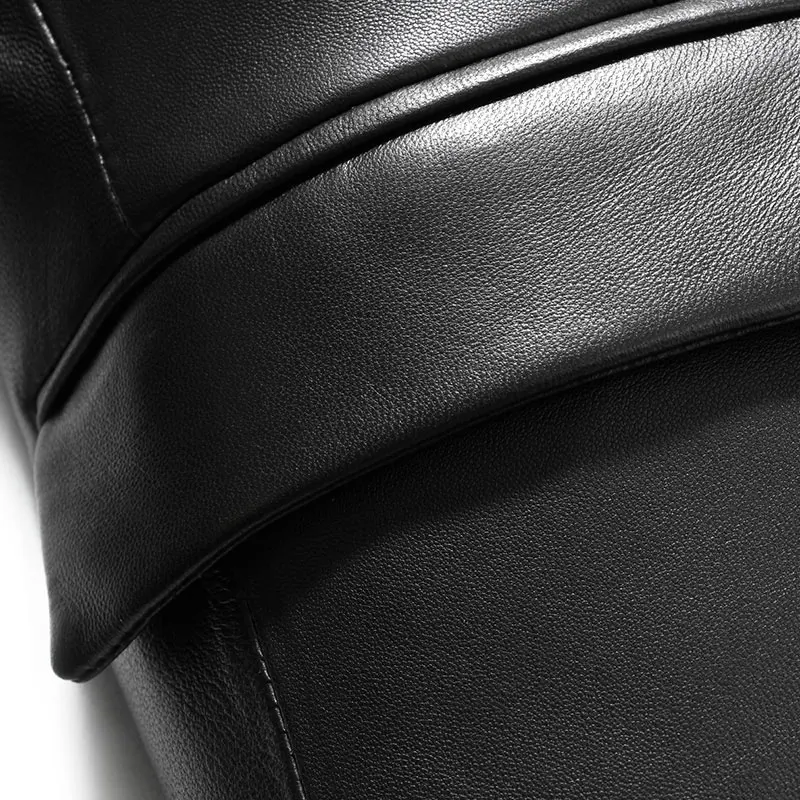 Мужские пальто из овечьей кожи кожаный костюм одежда черный дюсин Кляйн новинка