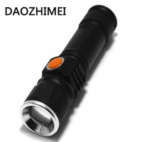 6000lm xml t6 led waterproof bike light zoom flashlight usb torch rechargeable lamp lantern built in battery