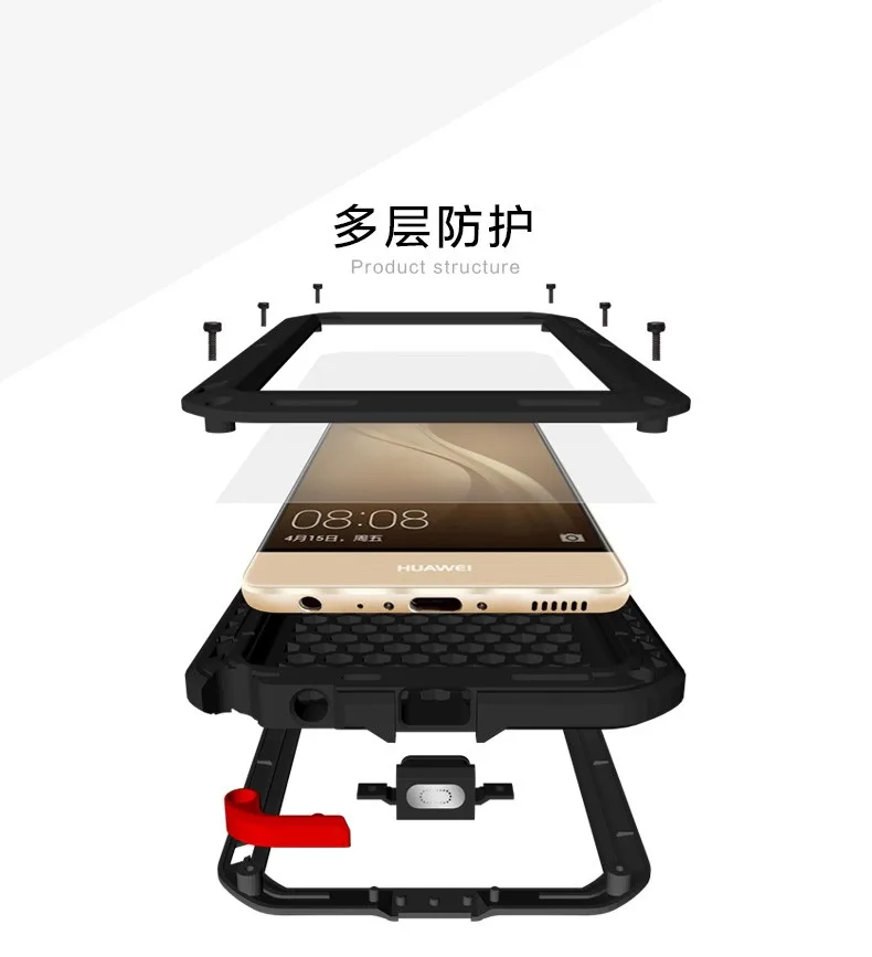 LOVE MEI для HUAWEI mate 8 9 Pro10 Pro P7 P9 P10 plus мощный ударопрочный грязеотталкивающий водостойкий металлический чехол для телефона из стекла