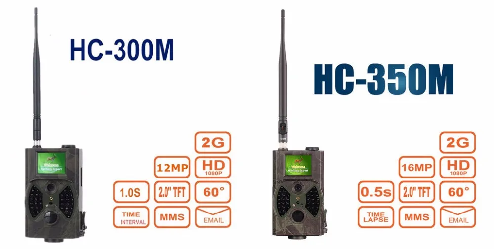 Охотничья камера MMS GPRS электронная почта инфракрасная камера GSM HC350M GPRS 16MP 1080P HC300M ночное видение для животных фото ловушки